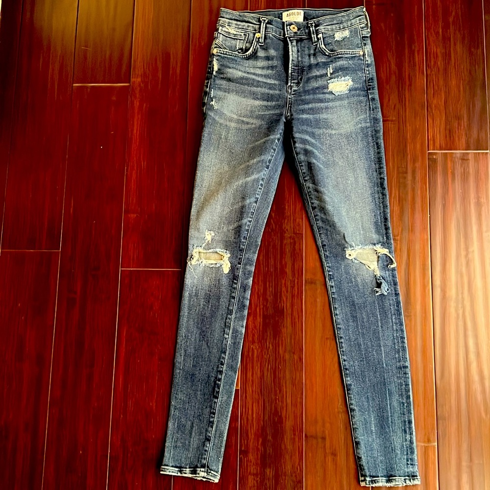 Great distressed skinny jeans